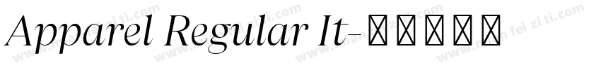 Apparel Regular It字体转换